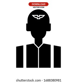 pilot icon or logo isolated sign symbol vector illustration - high quality black style vector icons
