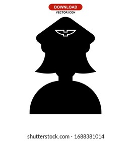 icono piloto o logotipo aislado símbolo de signo ilustración ilustración vectorial ilustración de alta calidad estilo negro iconos vectoriales
