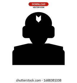 pilot icon or logo isolated sign symbol vector illustration - high quality black style vector icons
