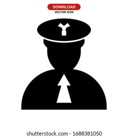 pilot icon or logo isolated sign symbol vector illustration - high quality black style vector icons
