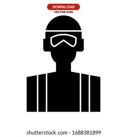pilot icon or logo isolated sign symbol vector illustration - high quality black style vector icons
