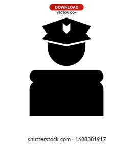 pilot icon or logo isolated sign symbol vector illustration - high quality black style vector icons
