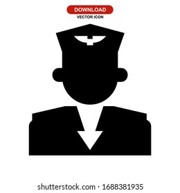 pilot icon or logo isolated sign symbol vector illustration - high quality black style vector icons
