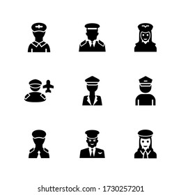 pilot icon or logo isolated sign symbol vector illustration - Collection of high quality black style vector icons
