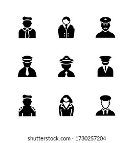 pilot icon or logo isolated sign symbol vector illustration - Collection of high quality black style vector icons
