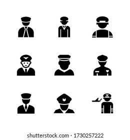 icono piloto o logotipo símbolo de signo aislado ilustración vectorial - Colección de iconos vectoriales de estilo negro de alta calidad
