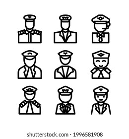 pilot icon or logo isolated sign symbol vector illustration - Collection of high quality black style vector icons

