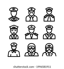 icono piloto o logotipo símbolo de signo aislado ilustración vectorial - Colección de iconos vectoriales de estilo negro de alta calidad

