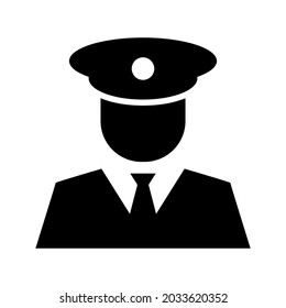 pilot icon or logo isolated sign symbol vector illustration - high quality black style vector icons
