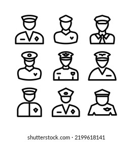 pilot icon or logo isolated sign symbol vector illustration - Collection of high quality black style vector icons
