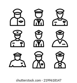 pilot icon or logo isolated sign symbol vector illustration - Collection of high quality black style vector icons
