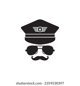 Pilot icon logo vector design template illustration
