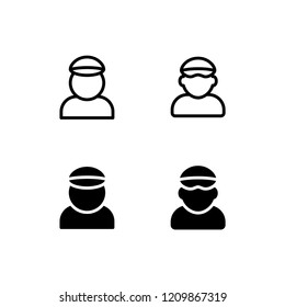 Pilot Icon Logo Vector Symbol. Driver Icon