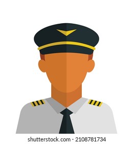 Pilot Icon, National Airline, Premium Pilot Character Illustration.