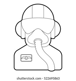 Pilot icon. Outline illustration of pilot vector icon for web design