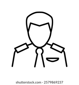 Pilot icon in thin line style