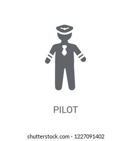 Pilot icon. Trendy Pilot logo concept on white background from Professions collection. Suitable for use on web apps, mobile apps and print media.