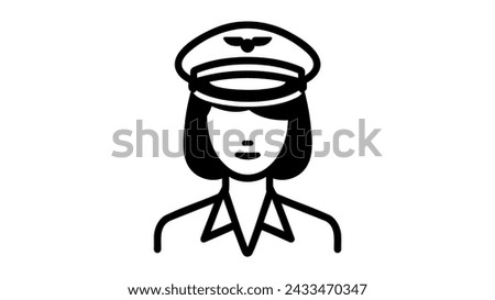 Pilot Icon. vector illustration on white background