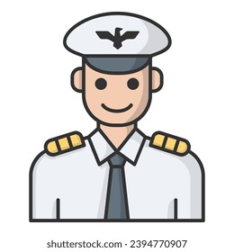 Pilot icon vector on trendy design