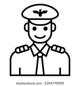 Pilot icon vector on trendy design