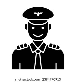 Pilot icon vector on trendy design