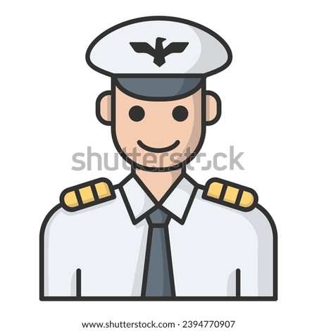 Pilot icon vector on trendy design