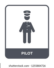 pilot icon vector on white background, pilot trendy filled icons from Jobprofits collection, pilot simple element illustration