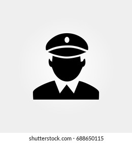 pilot icon. vector sign symbol on white background