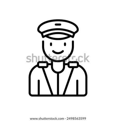 Pilot icon vector stock illustration