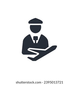 pilot icon. vector.Editable stroke.linear style sign for use web design,logo.Symbol illustration.