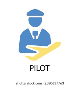 pilot icon. vector.Editable stroke.linear style sign for use web design,logo.Symbol illustration.