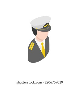 pilot isometric icon. vector illustration