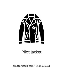 Pilot Jacket Icon In Vector. Logotype