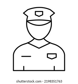 Pilot Line Vector Icon easily modified

