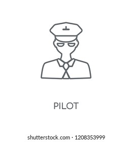 Pilot linear icon. Pilot concept stroke symbol design. Thin graphic elements vector illustration, outline pattern on a white background, eps 10.