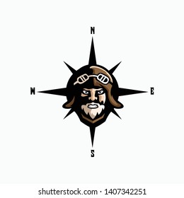 pilot logo design illustration ready to use