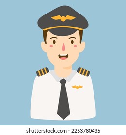 pilot man aviation profession illustration