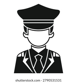 Pilot man wearing an official uniform representing aviation profession