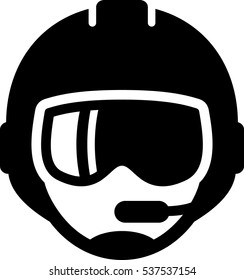 Pilot With Microphone Icon