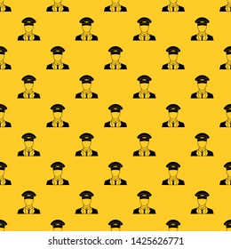 Pilot pattern seamless vector repeat geometric yellow for any design