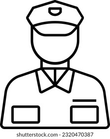 pilot people airline person man Outline