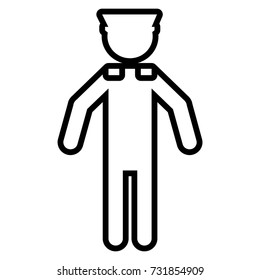 Pilot profession outline icon