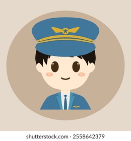 pilot profession and use uniform cabin