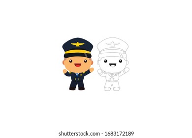 Pilot Profession Vector Illustration Bundle