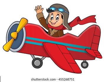 Piloto en retroplano de la imagen 1 - ilustración vectorial eps10.
