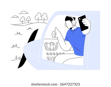 Pilot school isolated cartoon vector illustrations. Excited man learning to pilot a plane, extreme adventure tour, exclusive recreation, people traveling, tourism business vector cartoon.