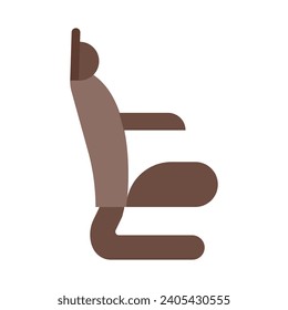 Pilot Seat Vector Flat Icon For Personal And Commercial Use.
