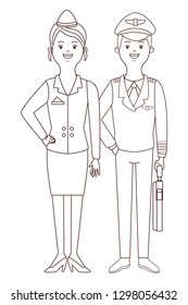 pilot and stewardess avatar