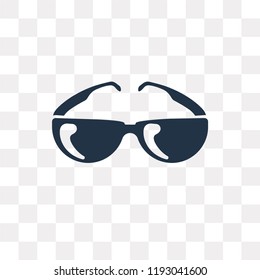 Pilot Sunglasses vector icon isolated on transparent background, Pilot Sunglasses transparency concept can be used web and mobile