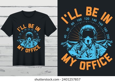 Pilot t-shirt vector graphic design.